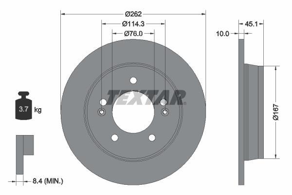 Disques de frein TEXTAR 92240003