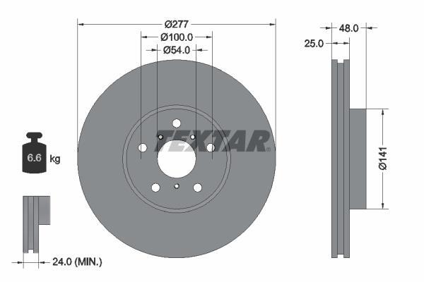 Disques de frein TEXTAR ref. 92240400