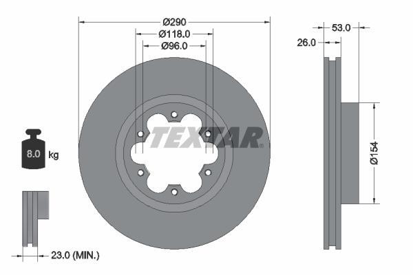 Disques de frein TEXTAR ref. 93240600