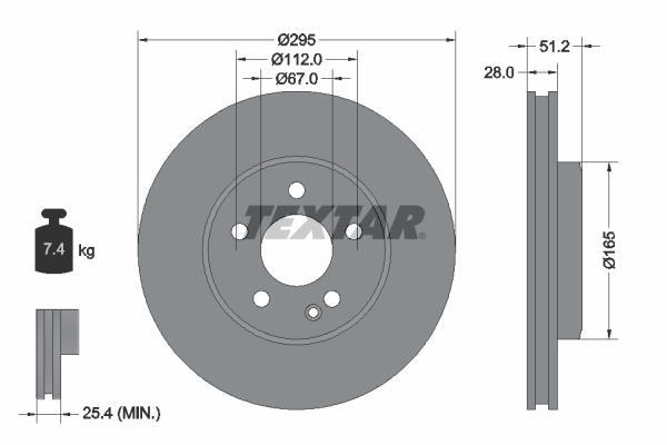 Disques de frein TEXTAR 92241603