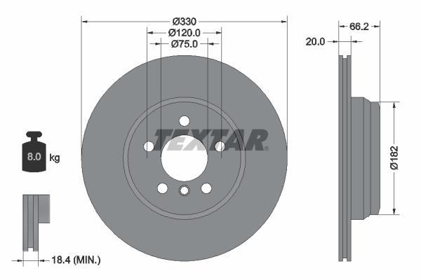 Disques de frein TEXTAR 92241903