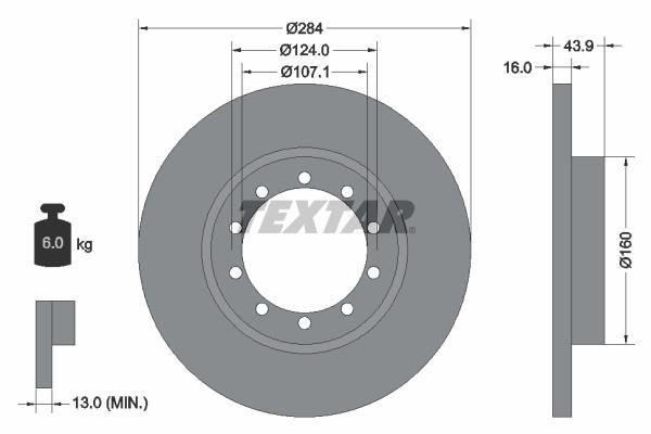 Disques de frein TEXTAR 93242500
