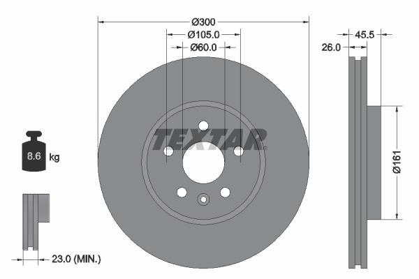 Disques de frein TEXTAR ref. 92243303