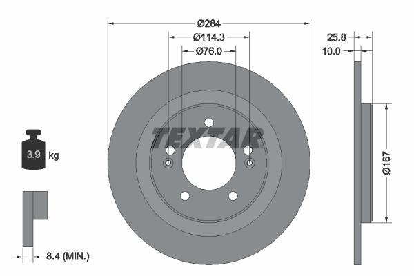 Disques de frein TEXTAR 92252703
