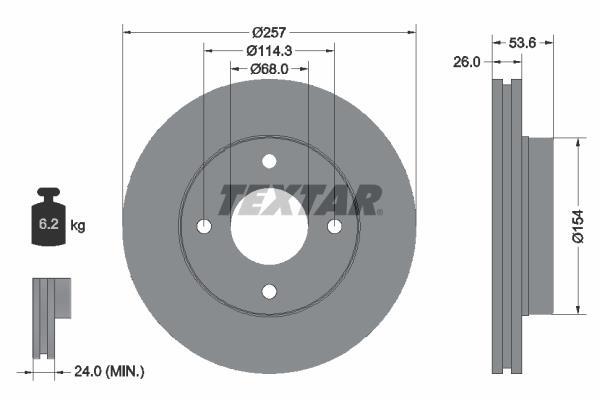Disques de frein TEXTAR 92253103