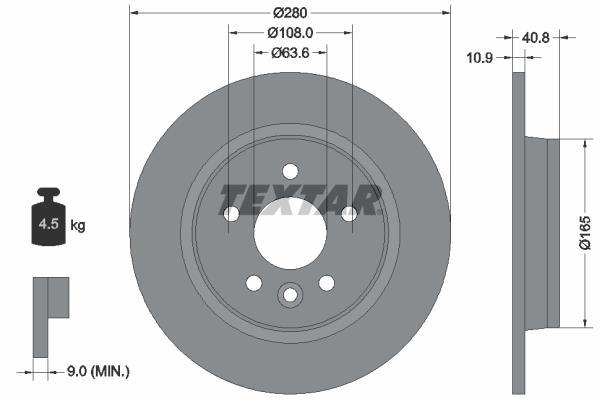 Disques de frein TEXTAR 92255603