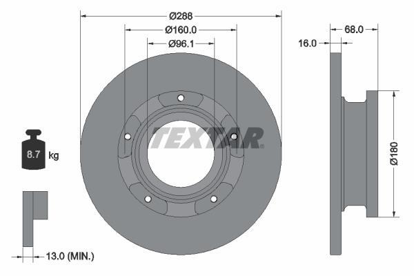 Disques de frein TEXTAR 93260703
