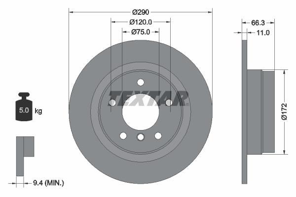 Disques de frein TEXTAR 92261003
