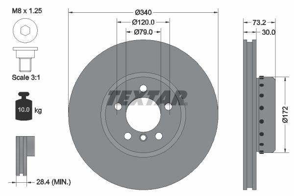 Discos de travão TEXTAR 92264925