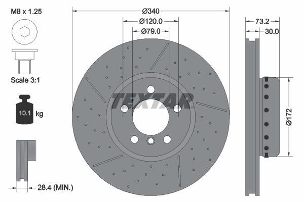 Disques de frein TEXTAR 92265025