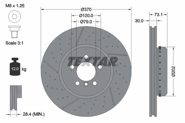 Disques de frein TEXTAR 92265425