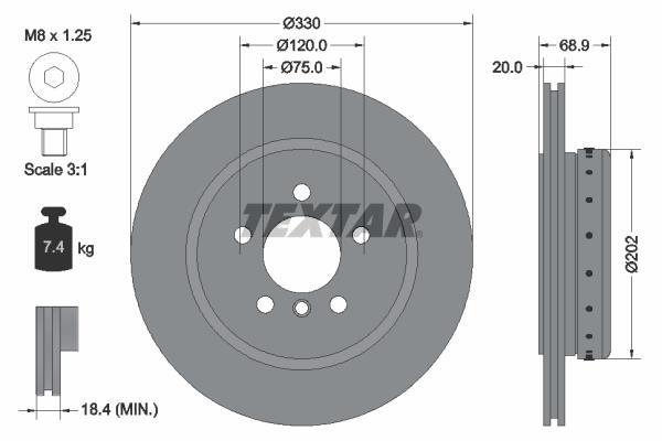Disques de frein TEXTAR 92265925