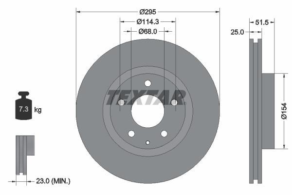 Disques de frein TEXTAR 92267603