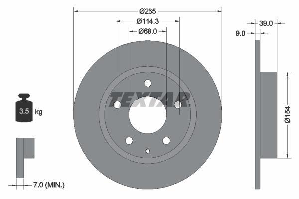 Disques de frein TEXTAR 92267703
