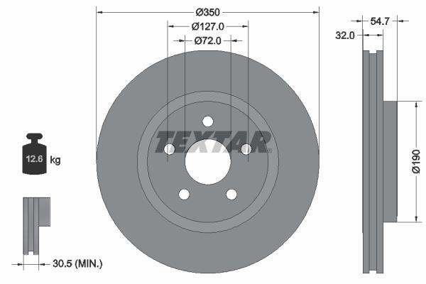Disques de frein TEXTAR 92272205