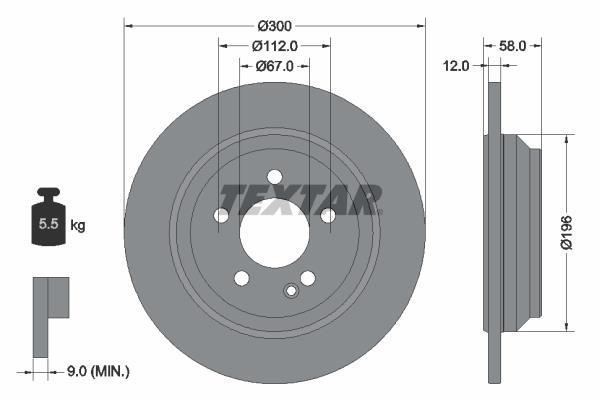 Disques de frein TEXTAR 92272703