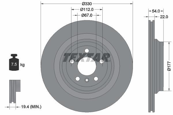 Disques de frein TEXTAR 92273505