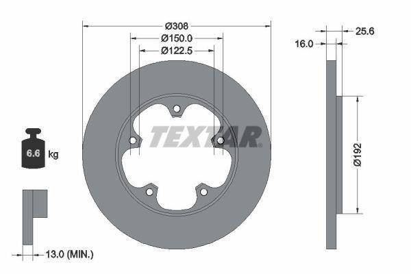 Disques de frein TEXTAR 92274103