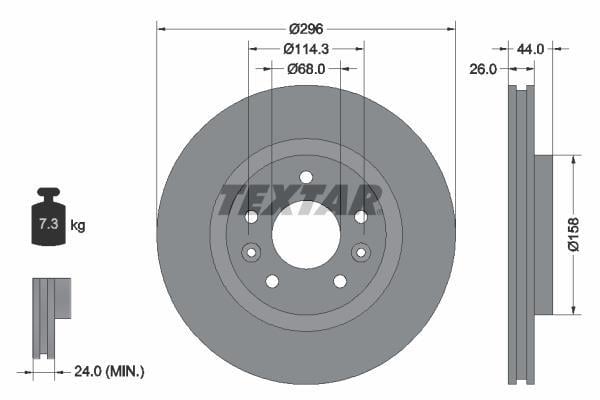 Discos de travão TEXTAR ref. 92274203