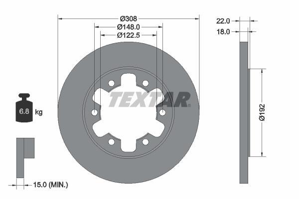 Disques de frein TEXTAR 92275803