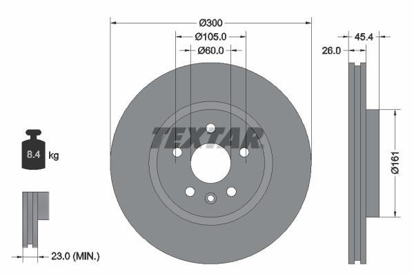 Discos de travão TEXTAR 92277205