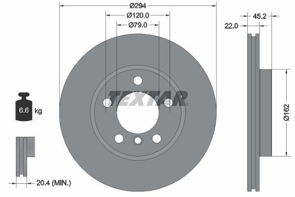 Disques de frein TEXTAR 92277805