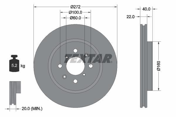 Disques de frein TEXTAR 92278203