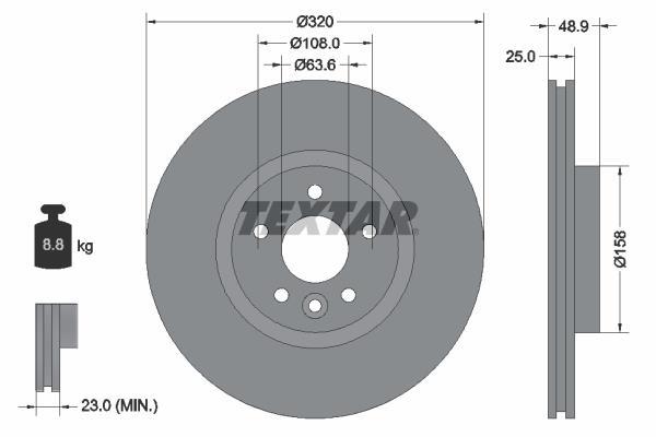 Disques de frein TEXTAR 92282105