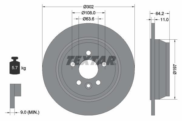 Disques de frein TEXTAR 92283003