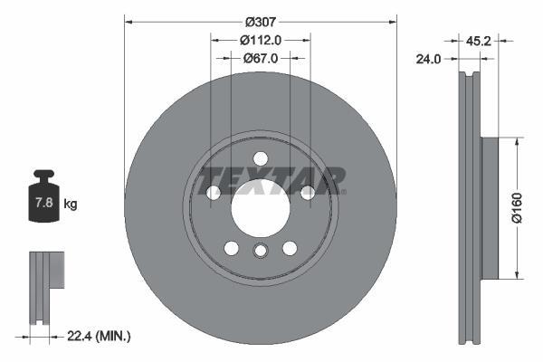 Disques de frein TEXTAR 92283605