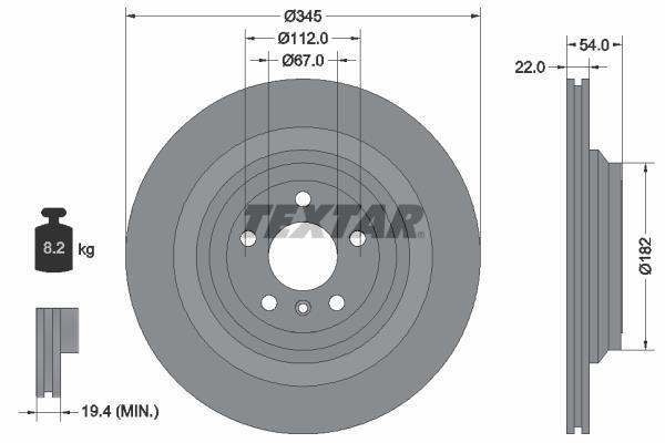 Disques de frein TEXTAR ref. 92284003