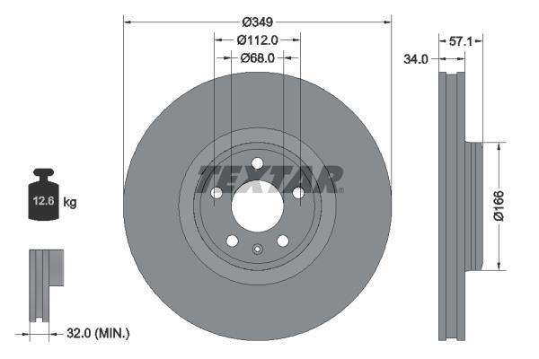 Disques de frein TEXTAR 92289305