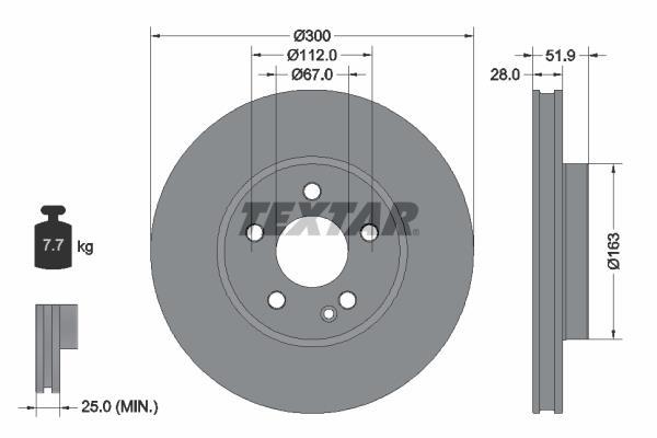Disques de frein TEXTAR 92291803