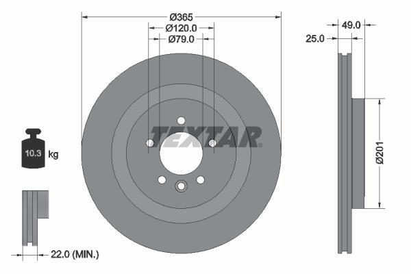 Disques de frein TEXTAR 92293003