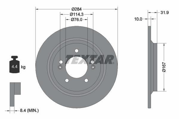 Disques de frein TEXTAR 92293103