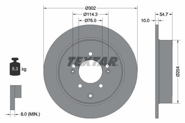 Disques de frein TEXTAR ref. 92294903