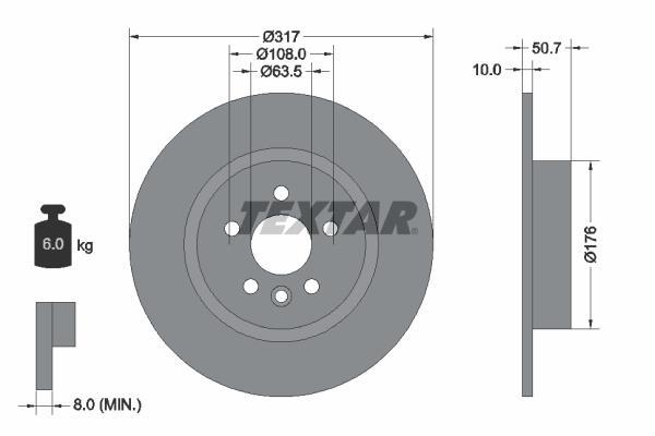 Disques de frein TEXTAR 92300403