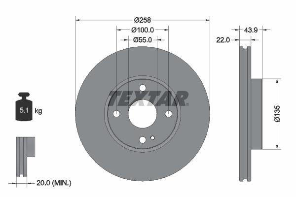 Disques de frein TEXTAR 92300903