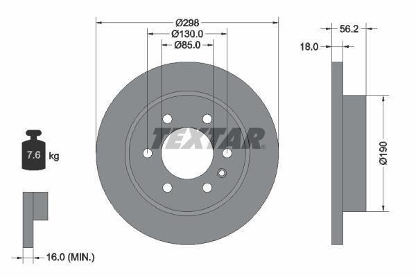 Disques de frein TEXTAR 92301003