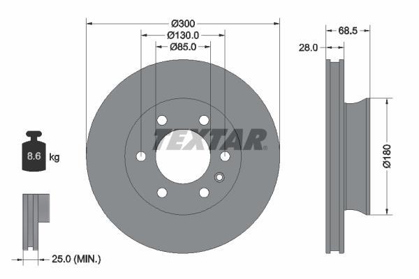 Disques de frein TEXTAR 92301203