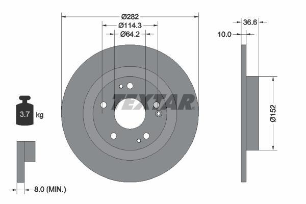 Disques de frein TEXTAR 92301303