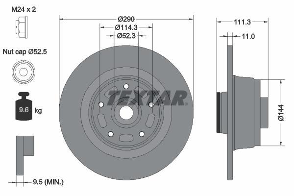 Disques de frein TEXTAR 92309003