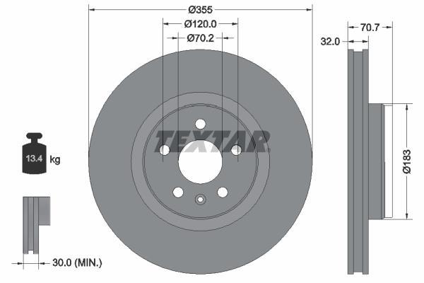 Disques de frein TEXTAR 92313905