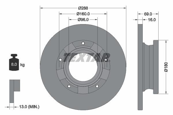 Disques de frein TEXTAR 92316903