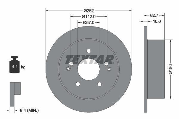 Disques de frein TEXTAR 92322203