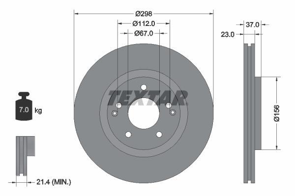 Disques de frein TEXTAR 92324903