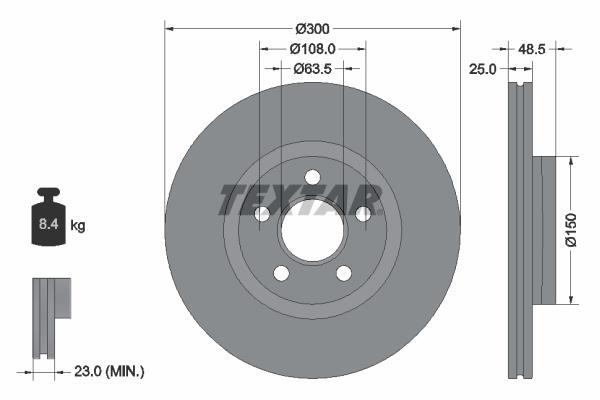 Disques de frein TEXTAR 92326003
