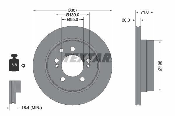 Disques de frein TEXTAR 92338503