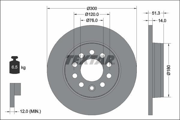 Disques de frein TEXTAR 92345203