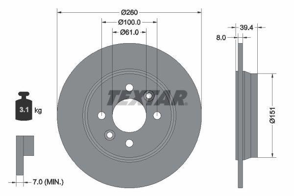 Disques de frein TEXTAR 92347603